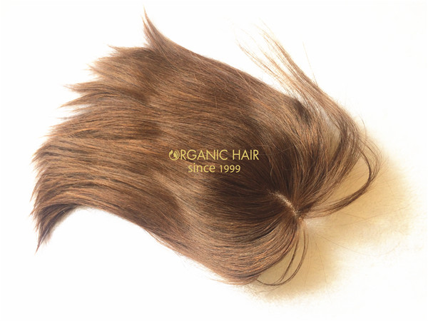 Organic human hair toppers for short hair